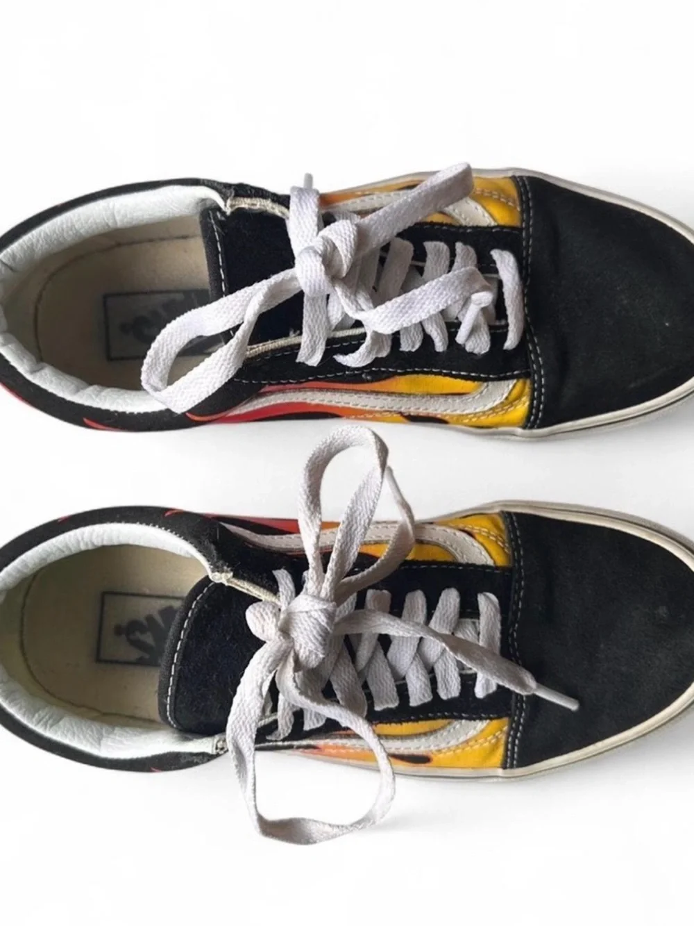 VANS Old Skool Flame Sneakers Womens Size 8 Men’s Size 6.5 Skater Shoes Black